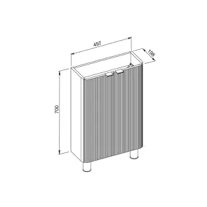 Frost 50 Black floor-standing vanity | Bathroom | E-shop.si