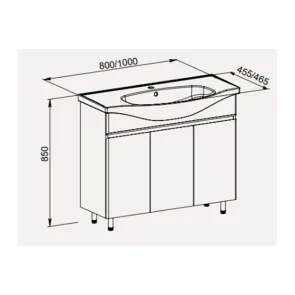 Leo 80 Floor-Standing Vanity | Bathroom Furniture | E-shop.si