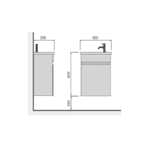 Omarica z umivalnikom Vela 50 | Kopalni pohištvo | E-shop.si