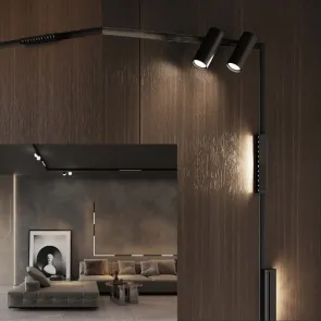 Magnetic track lighting set – 2 m track + 4 spotlights + power supply