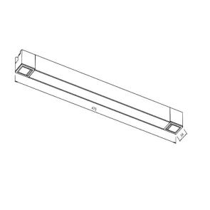 Track lighting set – 4 m track + 4 LED spotlights, black