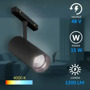 Magnetic track lighting – recessed set 2 m + 4 spotlights + power supply