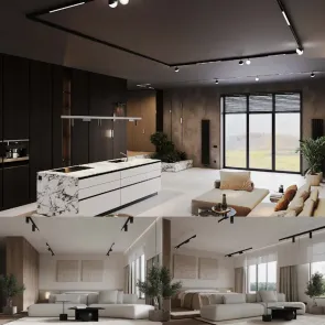 Magnetic track lighting – recessed set 2 m + 4 spotlights + power supply