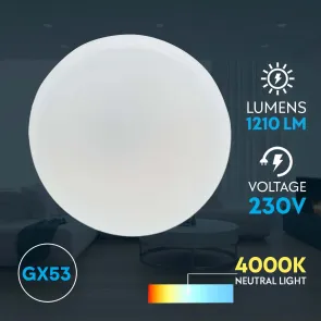 LED GX53 bulbs – set of 10 pcs, 11W, 4000K