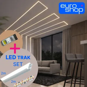 LED strip lighting set – 2 m strip + profile + power supply, 24 V