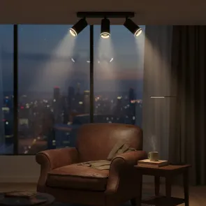 GREEN TECH LED reflektor Green Tech, GU10 X 3 kosi, črna barva - NYXA-3