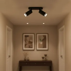 GREEN TECH LED reflektor Green Tech, GU10 X 2 kosi, črna barva - NYXA-2