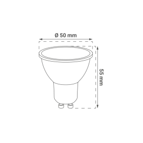 Stropni reflektor GU10 – komplet 4× GU10 + 4 LED žarnice, bela