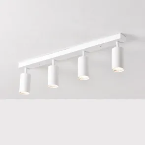 Stropni reflektor GU10 – komplet 4× GU10 + 4 LED žarnice, bela