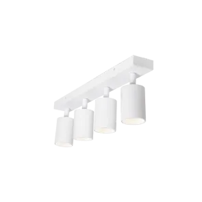 Stropni reflektor GU10 – komplet 4× GU10 + 4 LED žarnice, bela