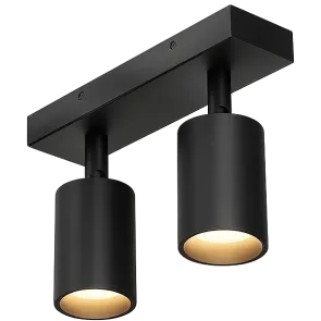 Stropni reflektor GU10 – komplet 2 reflektorja + 4 LED žarnice, črna