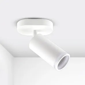 Nadgradna razsvetljava GU10 – komplet 6 svetilk + 6 LED žarnic, bela