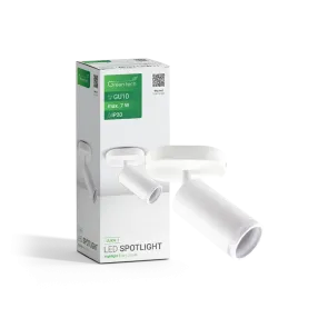 Nadgradna razsvetljava GU10 – komplet 6 svetilk + 6 LED žarnic, bela