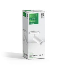 Nadgradna razsvetljava GU10 – komplet 6 svetilk + 6 LED žarnic, bela