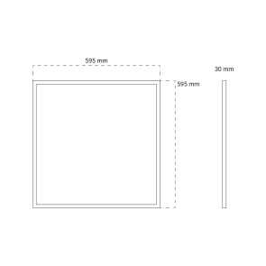 GREEN TECH LED panel Green tech 595 x 595 x 30 mm 40W, 3 CCT, 130lm/W, Philips driver - PLX6060