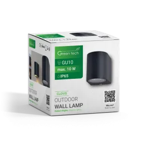 GREEN TECH Zunanja zidna svetilka Green Tech GU10, IP65 - CLOVIS
