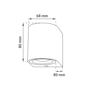 GREEN TECH Zunanja zidna svetilka Green Tech GU10, IP65 - CLOVIS