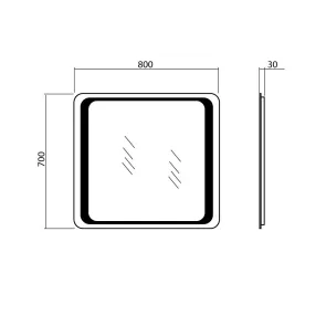 Omega 80 LED | Bathroom Mirrors | E-shop.si