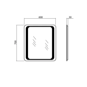 Omega 60 LED | Bathroom Mirrors | E-shop.si