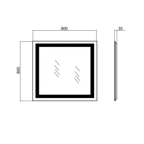Ogledalo Alfa 80 LED | Kopalniška ogledala | E-shop.si