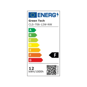 GREEN TECH LED stropna svetilka s senzorjem Green Tech 12W, 4000K, premer 27cm, IP65, IK10 - CLS-706-12W-NW