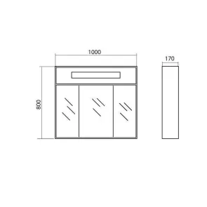 Paris 100 LED mirror cabinet | Bathroom | E-shop.si