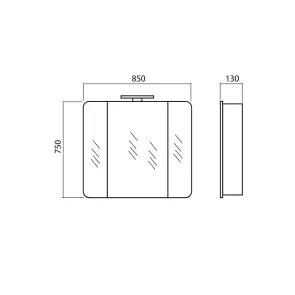 Roma 85 Mirror Cabinet | Bathroom Furniture | E-shop.si
