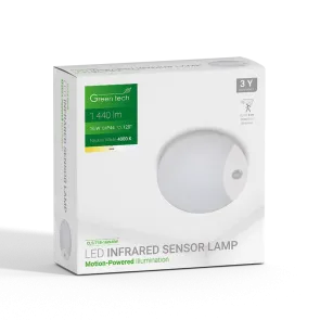 GREEN TECH LED stropna svetilka s senzorjem Green Tech 16W, 4000K, premer 25cm - CLS-71B-16W-NW