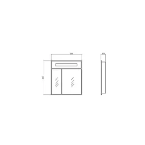 Nika 60 LED bathroom mirror cabinet | Bathroom | E-shop.si