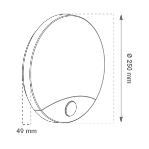 GREEN TECH LED stropna svetilka s senzorjem Green Tech 16W, 4000K, premer 25cm - CLS-71B-16W-NW