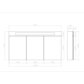 Lux 120 LED cabinet mirror | Bathroom | E-shop.si