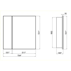 Kabinet 70 Mirror Cabinet | Mirror Cabinets | E-shop.si