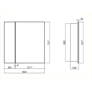 Kabinet 80 Mirror-Cabinet | Bathroom Accessories | E-shop.si