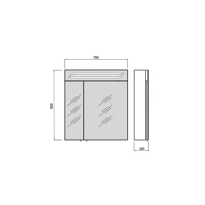 Laguna 75 LED | Mirror Cabinets | E-shop.si