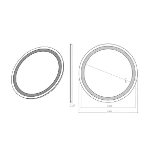 Omega 80 Round LED Mirror | Bathroom Mirrors | E-shop.si
