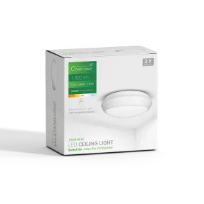 GREEN TECH LED ceiling light Green Tech 15W, 3CCT, 30 cm, IP66, white - CLW-022-15W-WH
