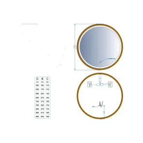 Perfection Slim 90 Oak LED Mirror | Mirrors | E-shop.si