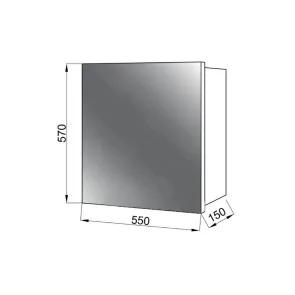 Eko 55 Mirror Cabinet | Bathroom Furniture | E-shop.si