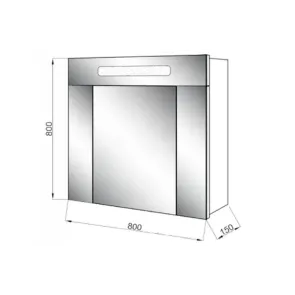 Ogledalo-omarica Z-80 LED | Kopalniško pohištvo | E-shop.si
