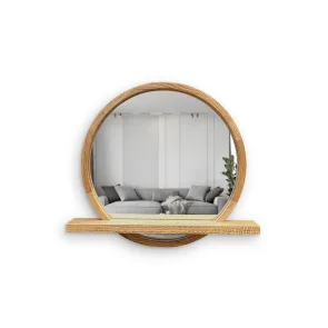 Sunrise 70x75 Oak Mirror with Shelf | Mirrors | E-shop.si