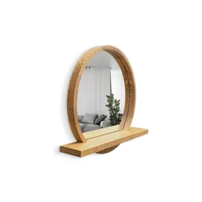 Sunrise 70x75 Oak Mirror with Shelf | Mirrors | E-shop.si