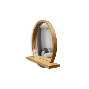 Sunrise 70x75 Oak Mirror with Shelf | Mirrors | E-shop.si