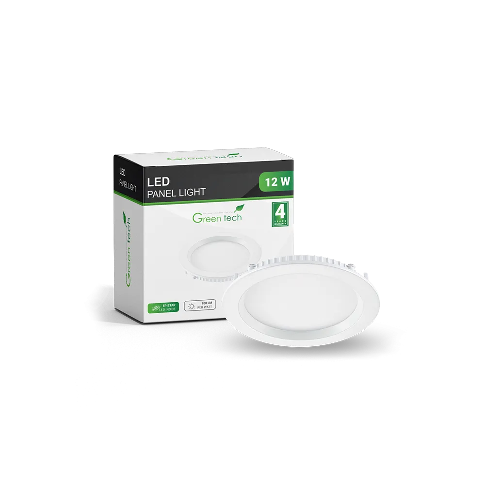 GREEN TECH LED panel Green Tech 12W, 4200K, vgradni, okrogel - CX-R01-12NW