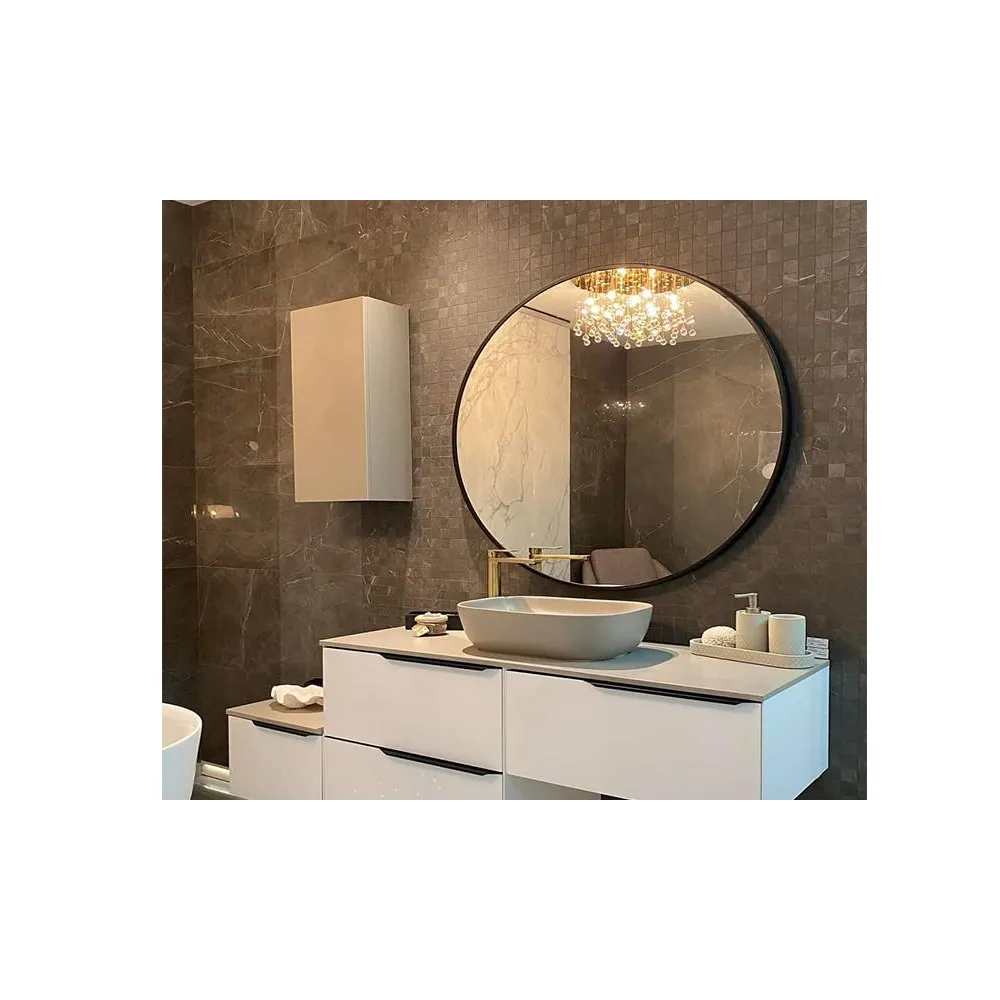 Kimic Nero 100 Round Mirror | Bathroom Mirrors | E-shop.si