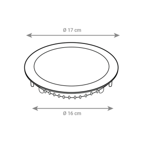 GREEN TECH LED panel Green Tech 12W, 4200K, vgradni, okrogel - CX-R01-12NW