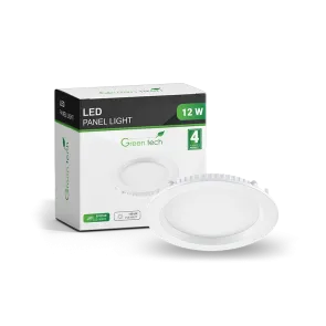 GREEN TECH LED panel Green Tech 12W, 3000K, recessed, round - CX-R01-12WW