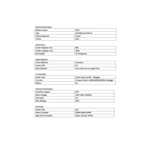 Kiara 150 LED Time/Temp Fog Free | Kopalniška ogledala | E-shop.si