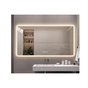 Kiara 120 LED Time/Temp Fog Free | Bath Mirrors | E-shop.si