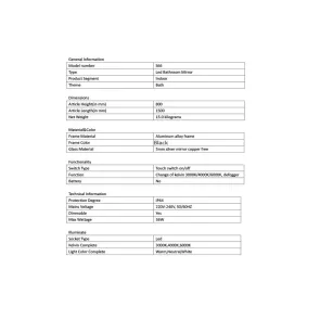 Kiara 150 Nero LED Fog free | Mirrors | E-shop.si