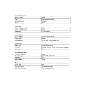 Kiara 150 Gold | Kopalniška ogledala | E-shop.si